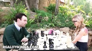 Nerdy teen Kali Roses gets fucked hard by a huge dick in the open