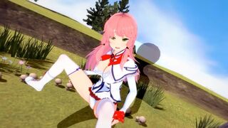 Hentai animation with Flare Arlgrande’s first time experience
