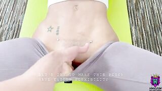 Naive yoga student gets stretched and fucked hard after class
