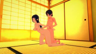 Hinata Hyuga fucks her shy classmate after school in POV