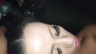 The pay back. A slutwife is fucking with a driver in the car. Real public sex
