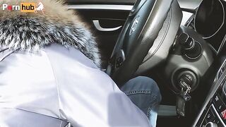 The husband does not have time to listen to his wife, so she unbuttons his pants