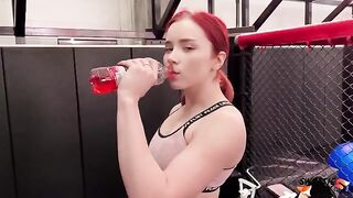 The personal trainer banged redhead bitch after work out