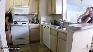 Hot step family girls getting cum on their faces in a steamy compilation