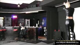 A blonde woman is fucked by two guys without protection