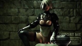 Nier Automata 2B sex scenes with sound - 2021