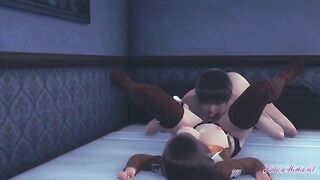 Mikasa gets her cunt eaten and cock sucked in this Attack on Titan hentai scene