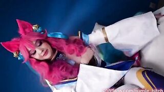 Spirit Blossom Ahri gets her pussy filled with a big cock in a steamy scene