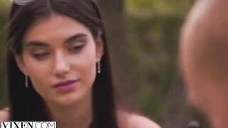 The innocent girl Stefany gets corrupted by the libertine Alberto in a steamy scene