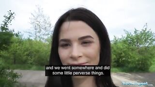 A pervert spies on a babe taking a piss with his drone and fucks her