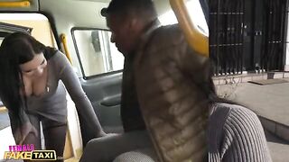 Big black cock for the fake taxi driver with huge tits