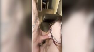 The wife cheats on her husband with a tattooed guy