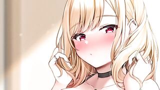 Dress up darling OVA - Kitagawa Marin's hentai JOI action