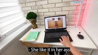 A stepson got caught jerking off with pictures of his sexy stepmom in them