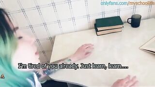 Schoolgirl told the teacher to fuck off, but she didn’t mind