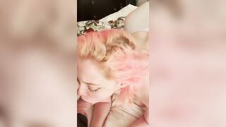 A woman made a mess of her mouth by not cleaning it after oral sex