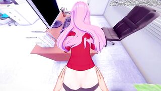 Shikimori Micchon gets her pussy railed in an intense anime scene