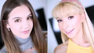 Cute girl Kenzie Reeves auditions with Devon Green, showcasing oral talents in HD