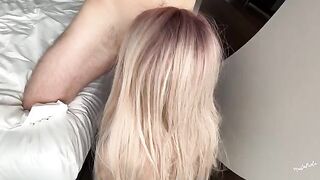 The guy broke off ahead of time, but brought his girlfriend to orgasm after ejaculation