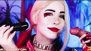 A big dick for the crazy Harley Quinn cosplay, featuring MollyRedWolf’s intense performance