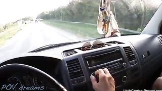 Hitchhiker Little Caprice got banged in the car on cam