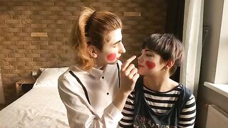 The sexy mime has an amazing, passionate romantic sex
