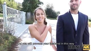 The husband paid Eveline Dellai to fuck, showcasing real cuckold