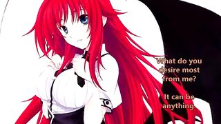 Rias welcomes her new servant - a thrilling hentai JOI experience