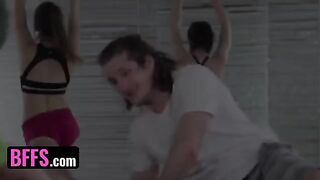 A yoga enthusiast gets laid with his hot yoga instructor and classmates in a steamy session