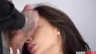 Latina model Susy Gala gets her big tits covered with cum