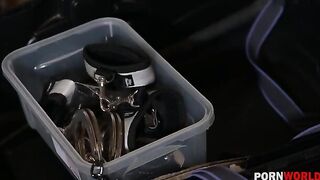 Two extra-hot busty beauties in a hot anal threesome