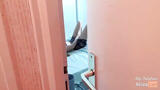 I watch my stepsister as she masturbates and I offered her my cock, she accepted!