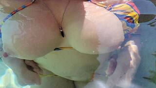 Step sister masturbates in the hot tub and gets caught by her stepbrother