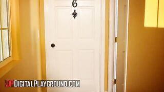 Clover and Scarlet Red make love while the neighbor masturbates