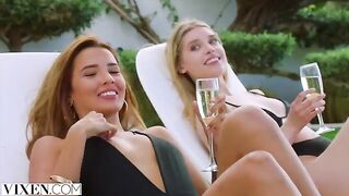 Stunning beauties Agatha, Freya, and Lika enjoy an intense foursome