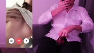 A guy couldn’t hold back during a video call with his girlfriend