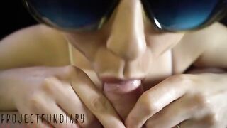 Foreskin lovers only! Uncut cock play cum in mouth with intense action