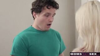 A stepson is getting fucked by his favorite hot MILF stepmom
