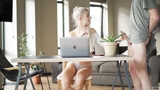 I got creampied during a zoom class for young ones - Eva Elfie