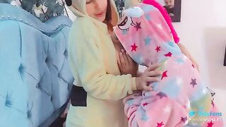 A pregnant woman in the 6th month devours two hard dicks with pleasure