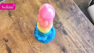 Toy review + demonstration of the Dildo Showcase by Eelet