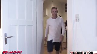 Amateur swingers fuck with strangers in a hot orgy
