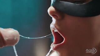 That's what a true cumslut should do with used condoms! Drain the big fat load in 4K close-up!