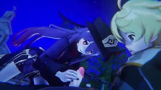 Hentai remake short for Hu Tao Genshin Impact 3D with doggystyle action