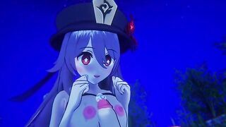 Hentai remake short for Hu Tao Genshin Impact 3D with doggystyle action