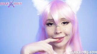 Alice Bong gets her asshole gapped by a big toy