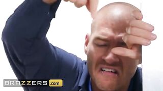 Xander helps Maserati XXX get unstuck by oiling her ass