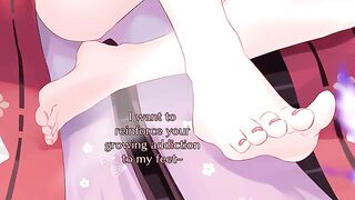 Yae Miko's 5-minute edging challenge with foot fetish twist