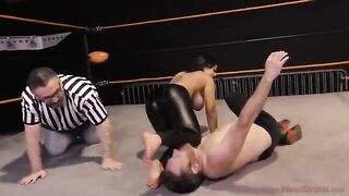 Hot wresting with foot fetish and facesitting for Nadia White