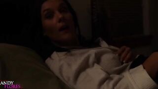 The hot teacher called the sleepover to check the homework